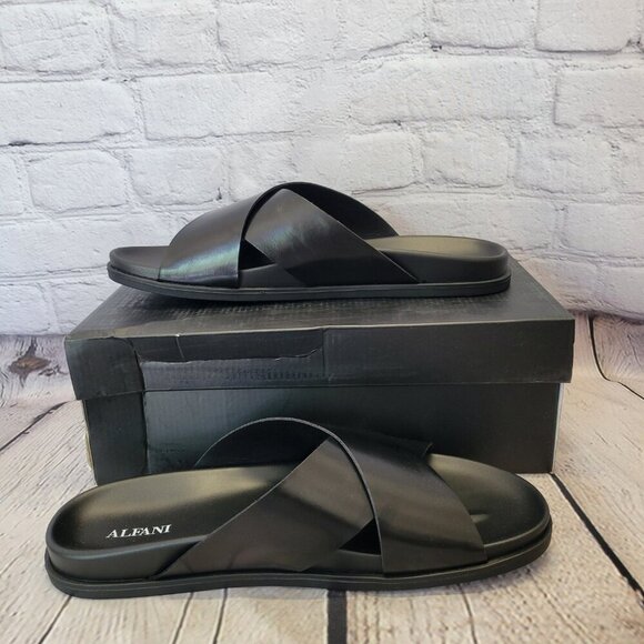 Alfani Men's Whitter Cross Sandals- Black - Picture 5 of 8